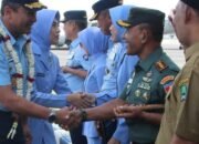 Danrem 081/DSJ Sambut KASAU di Lanud Iswahjudi