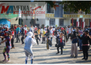 Senam Pagi Ceria Yonzipur 5/ABW Bersama Masyarakat Menuju Hidup Sehat Tubuh Bugar