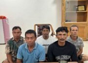 Unit Reskrim Polsek Mandau Berhasil Tangkap 5 orang diduga pelaku TP. Judi kartu remi (song),