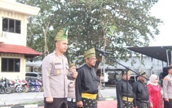 Launching Tanjak dan Selempang, Polres Bengkalis Junjung Adat Melayu