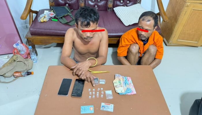 Belasan Paket Sabu Diamankan! Dua Warga Pematang Pudu Tak Berkutik Saat Digerebek Polisi