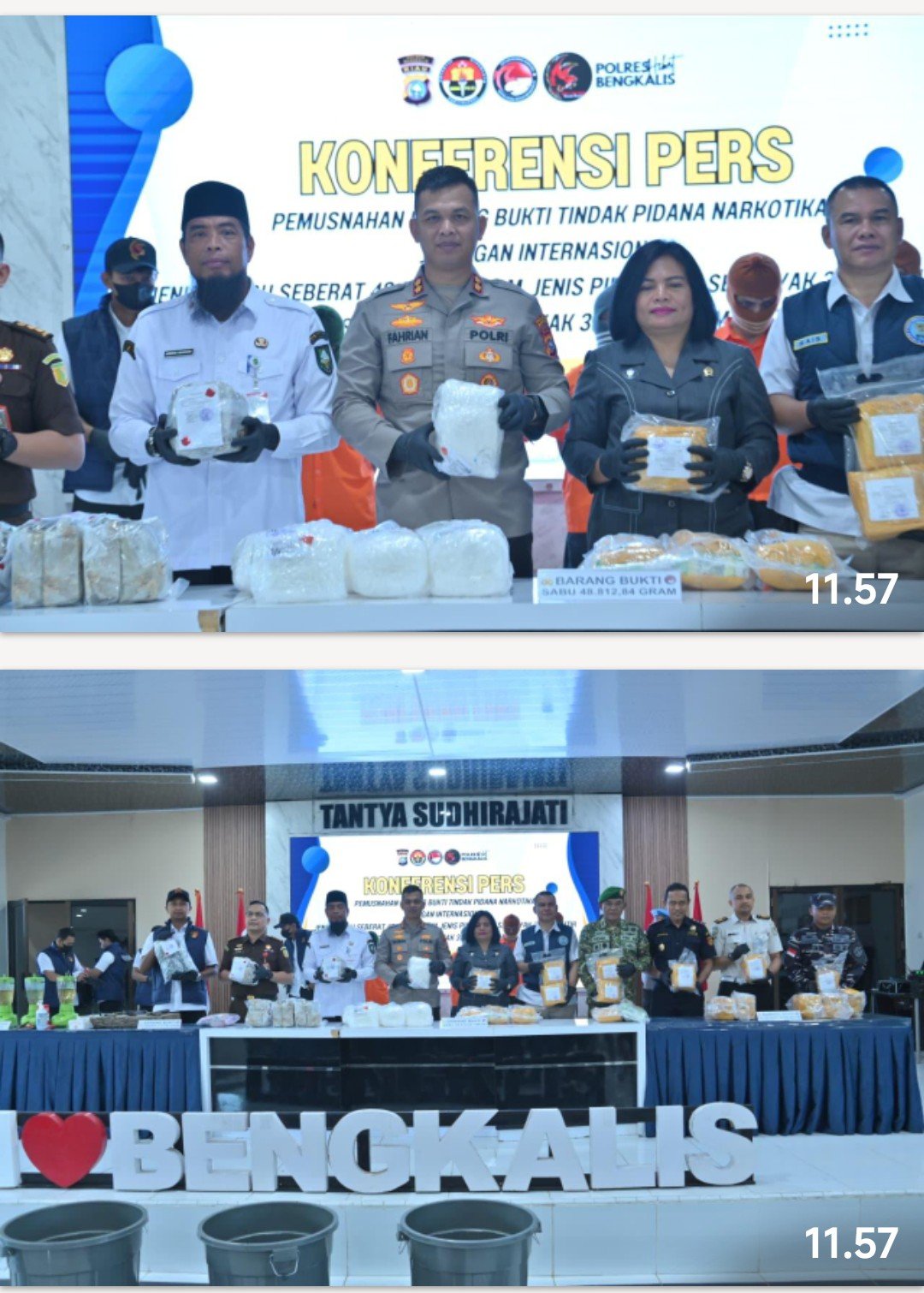 Polres Bengkalis Musnahkan Narkotika Jaringan Internasional, Selamatkan Ratusan Ribu Jiwa dari Ancaman Narkoba
