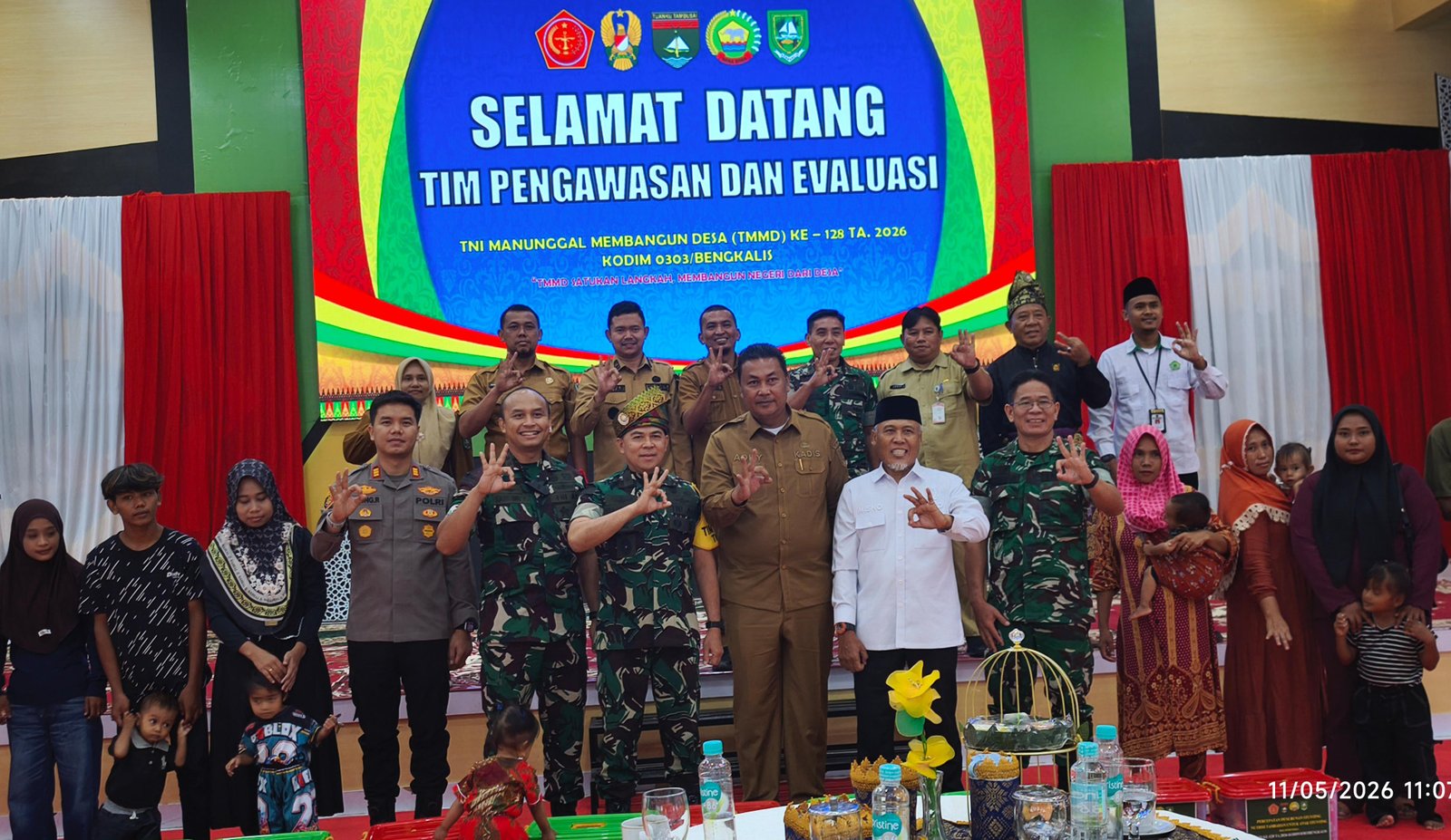 Wakil Ketua DPRD Bengkalis H. Misno Hadiri Kunker Tim Wasev TMMD Ke-128 di Pinggir