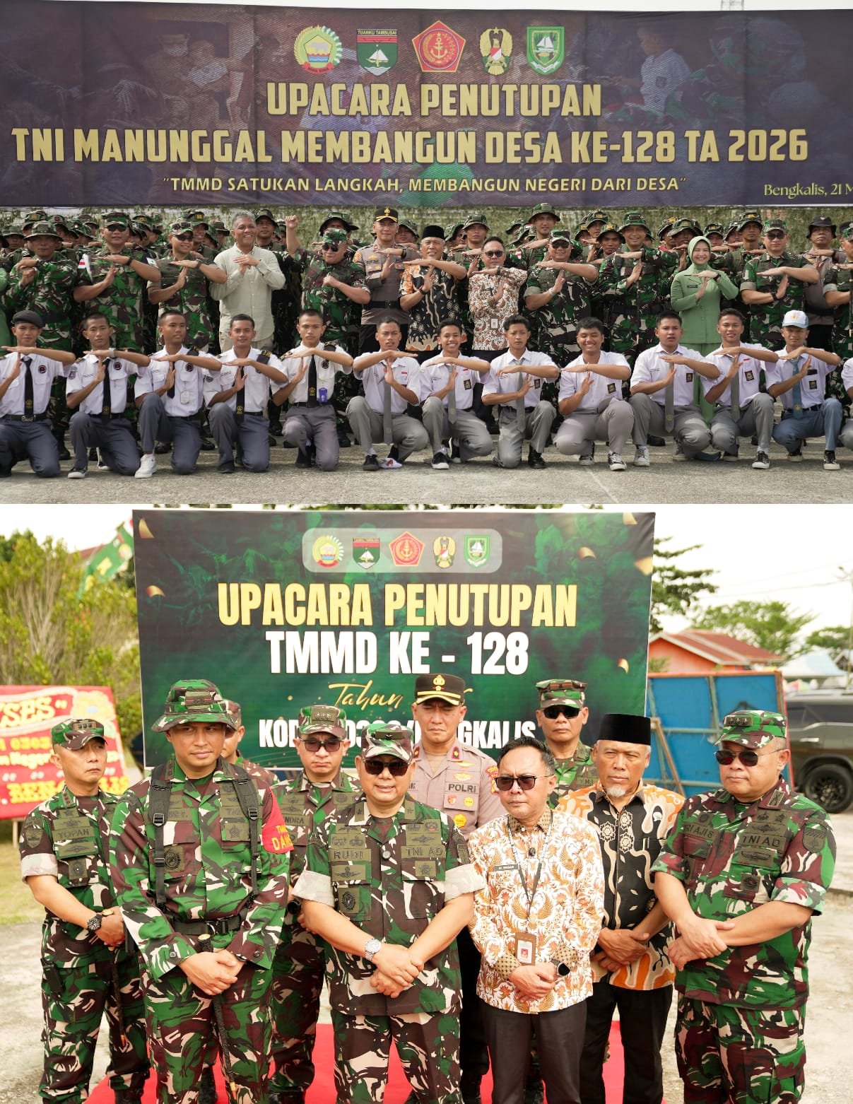 Wakil Ketua DPRD Bengkalis H. Misno Hadiri Penutupan TMMD ke-128 TA 2026 di Kecamatan Pinggir