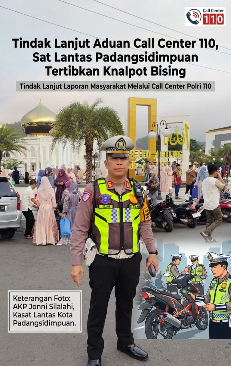 Sat Lantas Polres Padangsidimpuan Tertibkan Mini Cross Berknalpot Bising