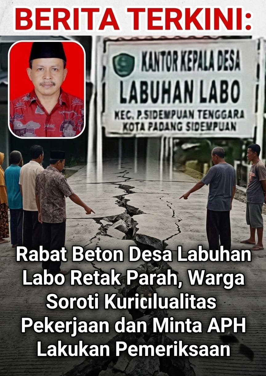 Rabat Beton Labuhan Labo Retak, Warga Desak Audit Dana Desa Segera
