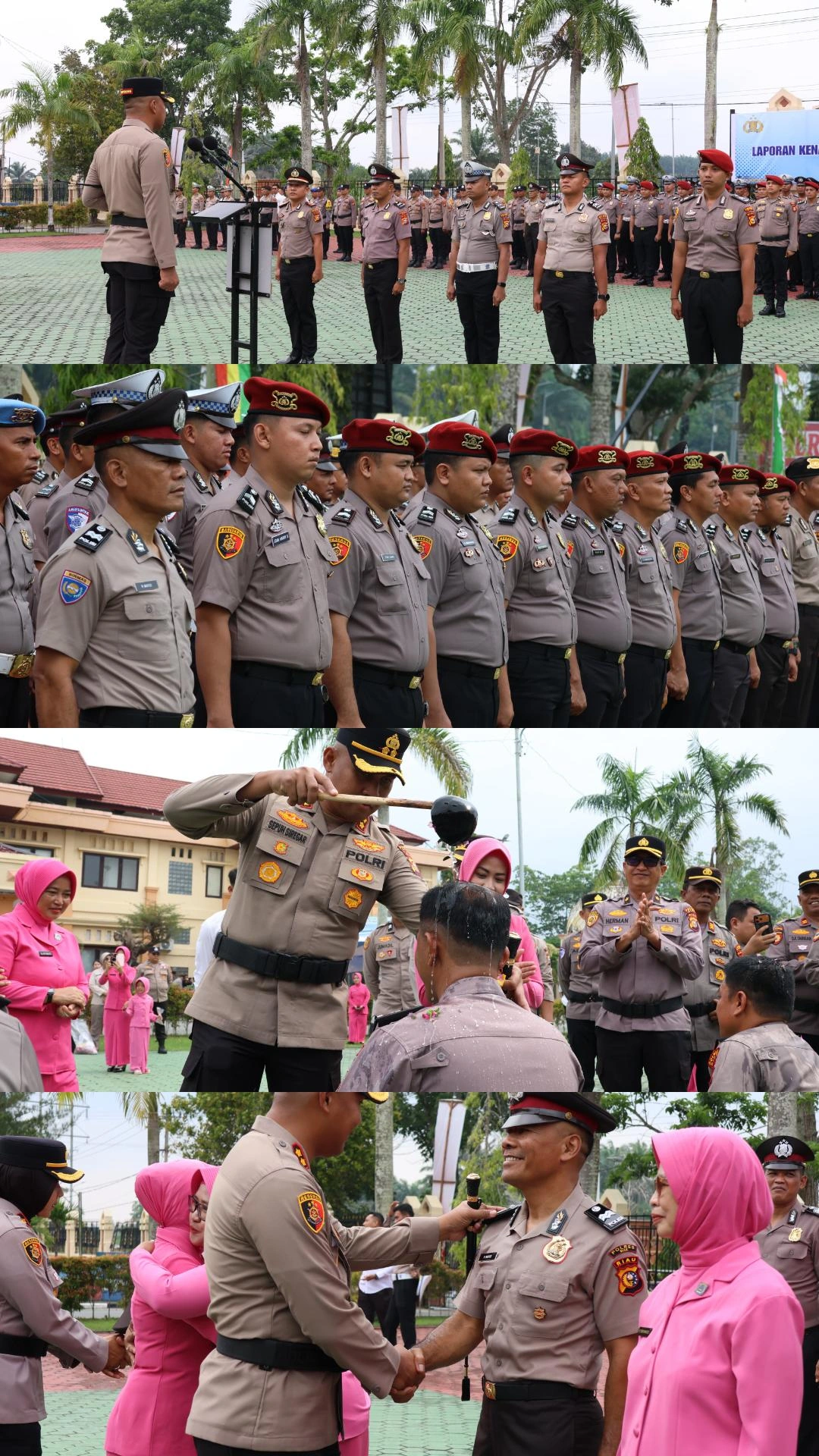 Prosesi kenaikan pangkat 63 personel Polres Siak periode 1 Juli 2026