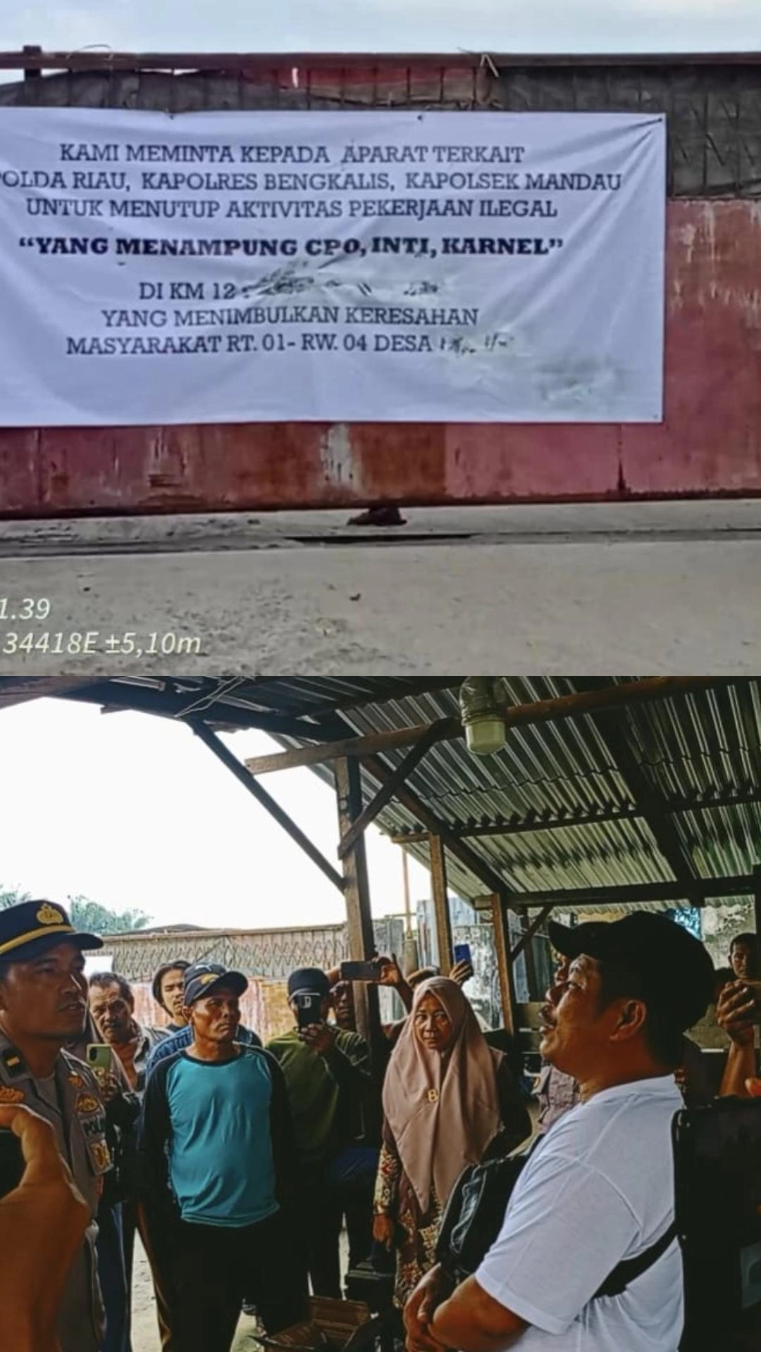 Ratusan Warga Kepung Gudang CPO Diduga Ilegal, Aparat Diminta Jangan Tutup Mata