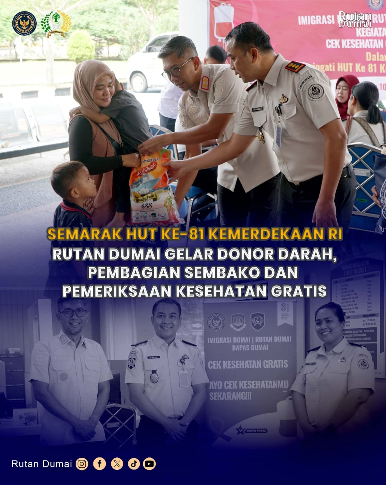 HUT RI ke-81, Rutan Dumai Tebar Kepedulian