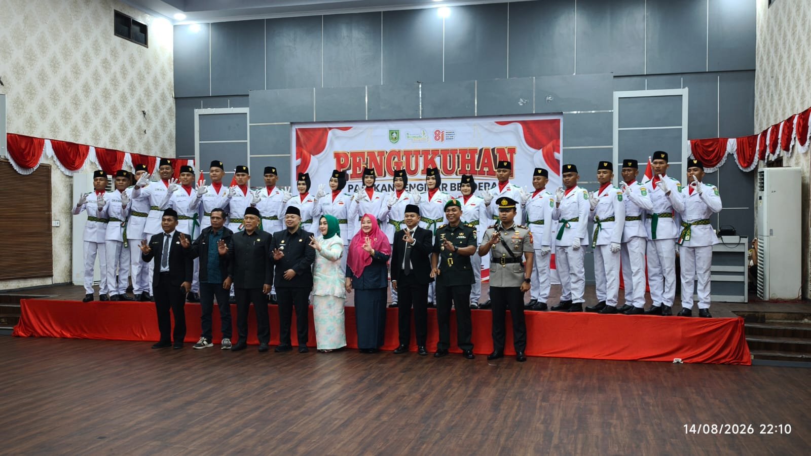 H. Misno Hadiri Pengukuhan Calon Paskibra Kecamatan Mandau untuk HUT RI ke-81