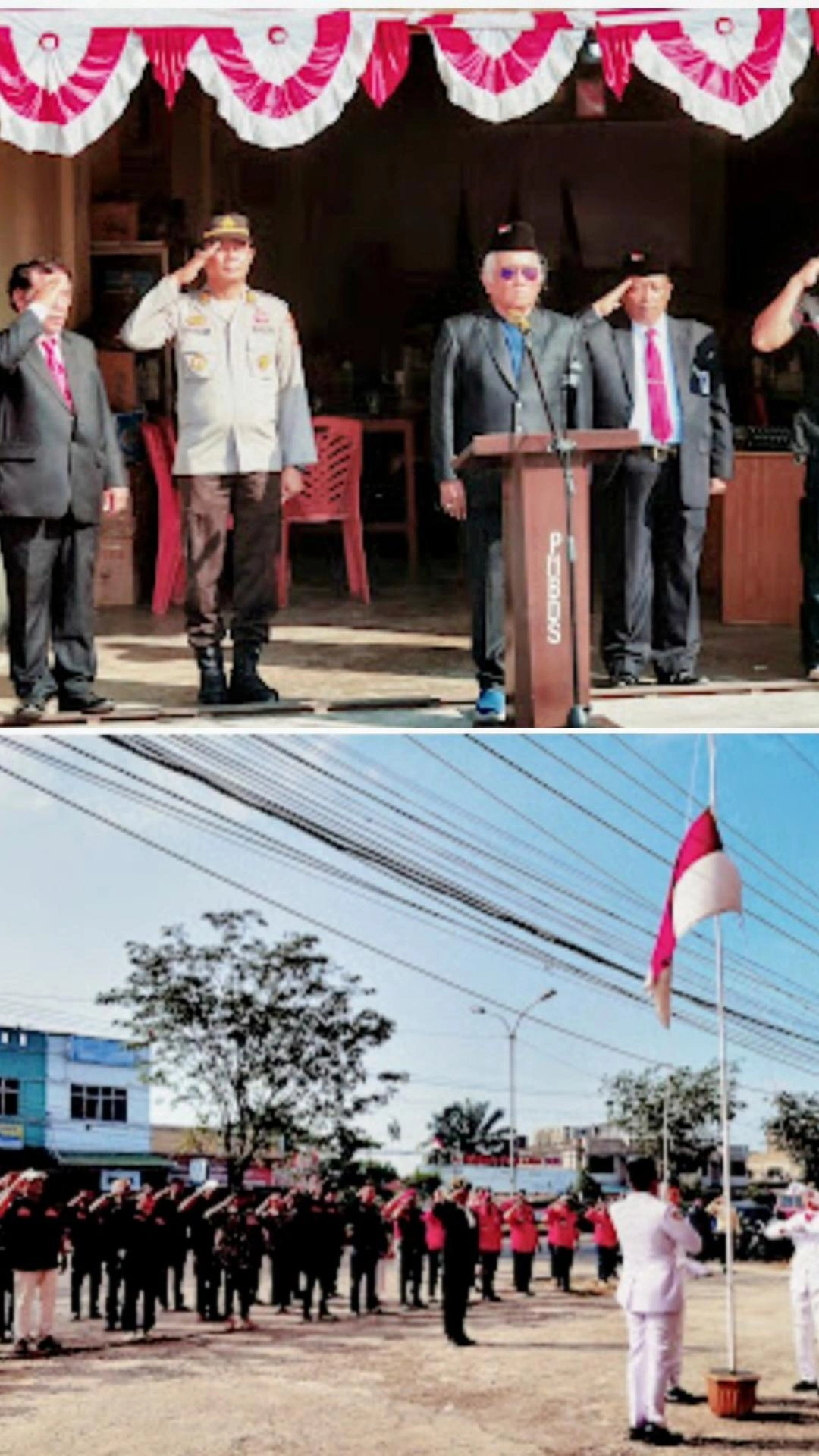 PMBDS Bersama Sejumlah Ormas dan Partai Gema Bangsa Gelar Upacara HUT ke-81 RI di Mandau